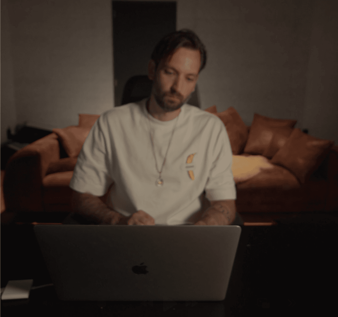 A producer working on a track at Londam Studio
